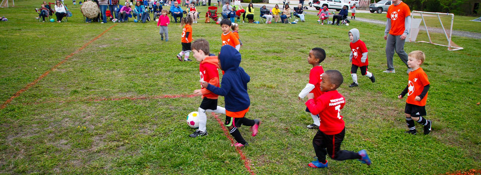 Greenbrier Family YMCA kids playing soccer